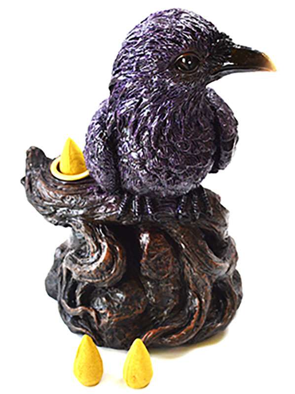 6 1/2" Raven backflow incense burner
