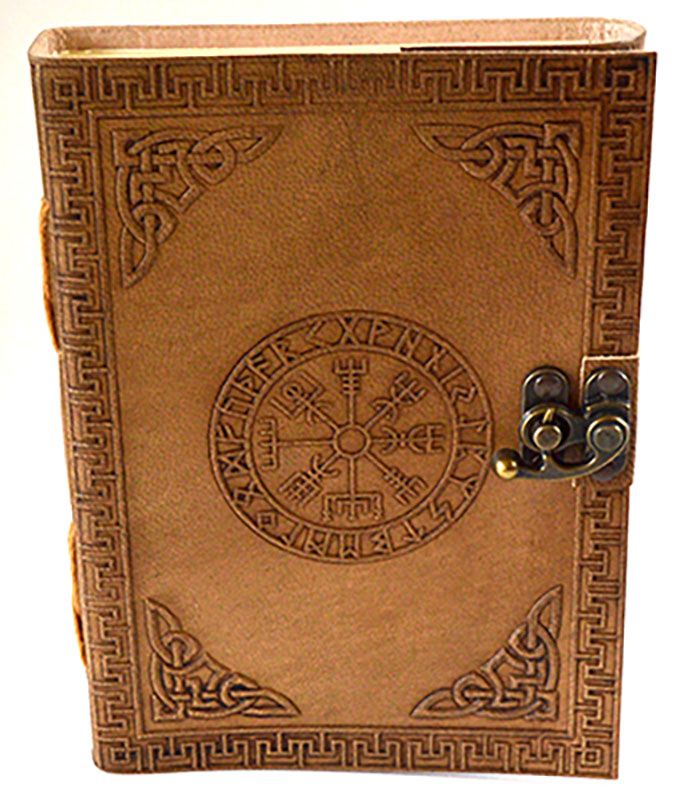 5″ x 7″ Rune Leather Journal with Latch – Unlined