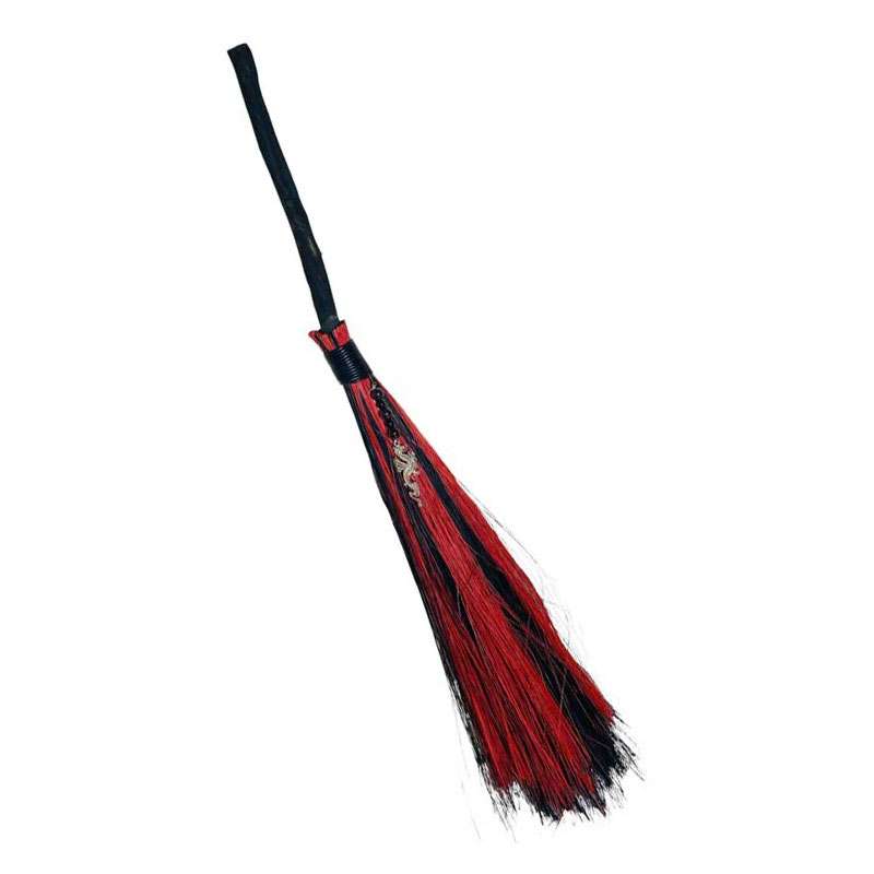 21" Dragon Black & Red Besom Broom