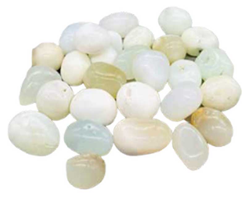 1 lb Jade, White tumbled stones