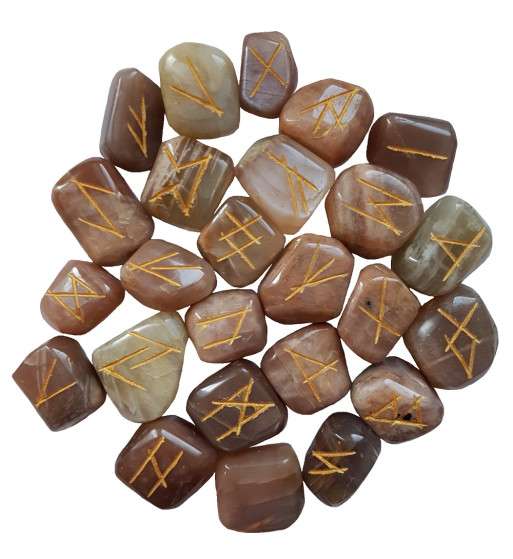 Natural Moonstone Rune Set – Runes for Intuition & Divination: