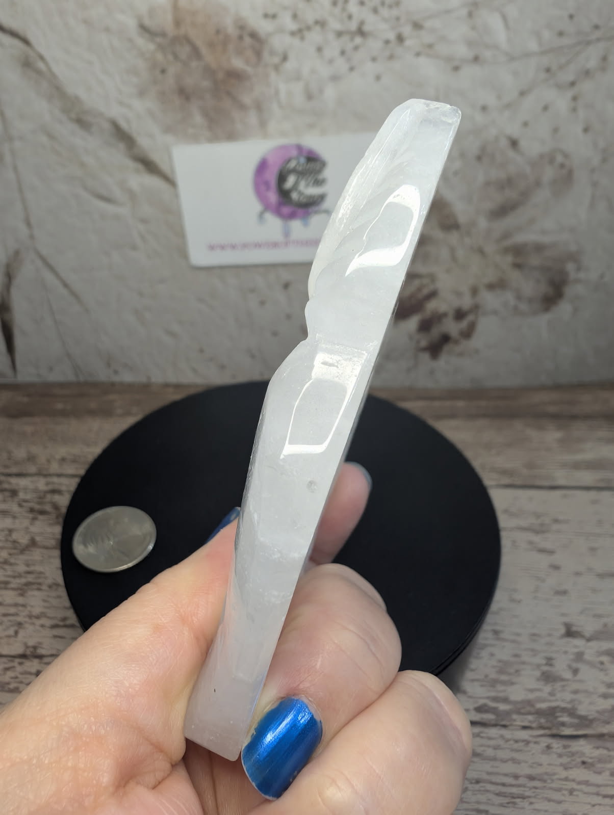 Clear Quartz Fox Mask carving dish