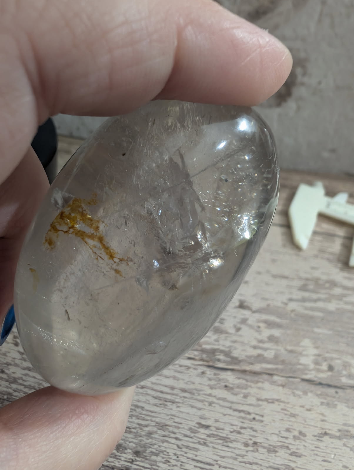 Clear Quartz large palm stone