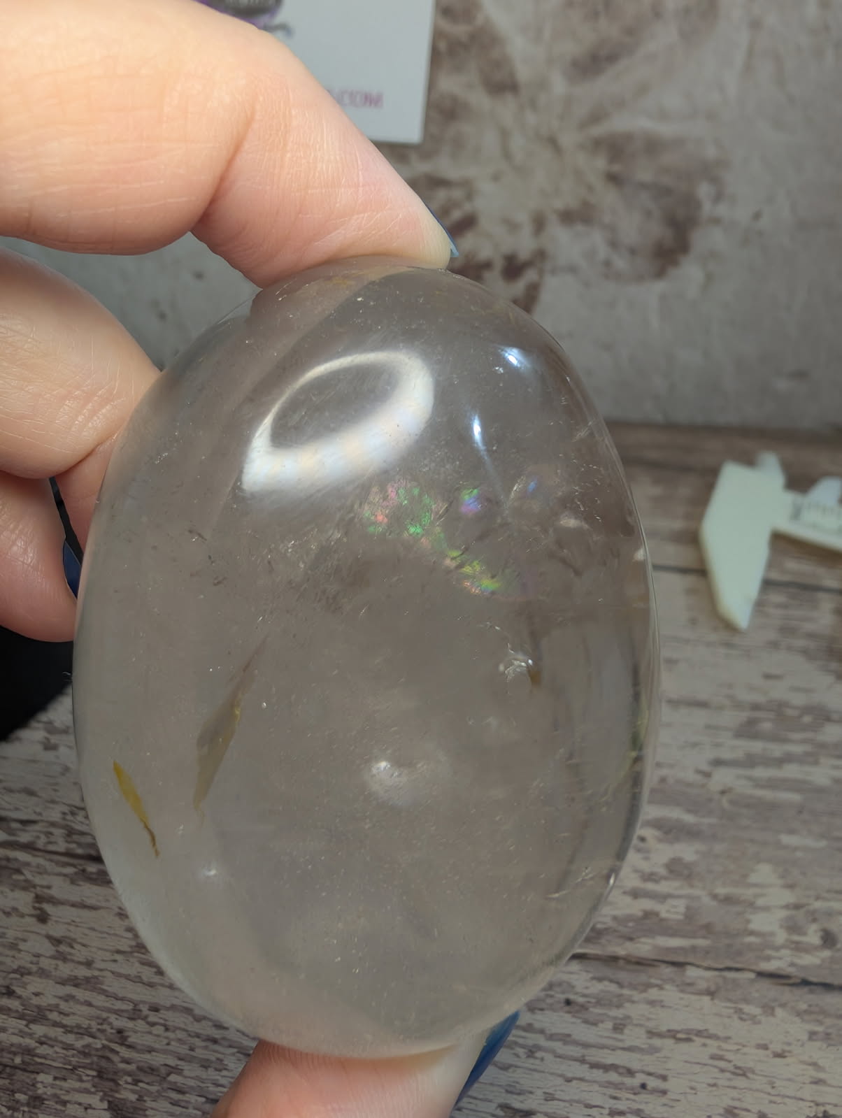 Clear Quartz large palm stone