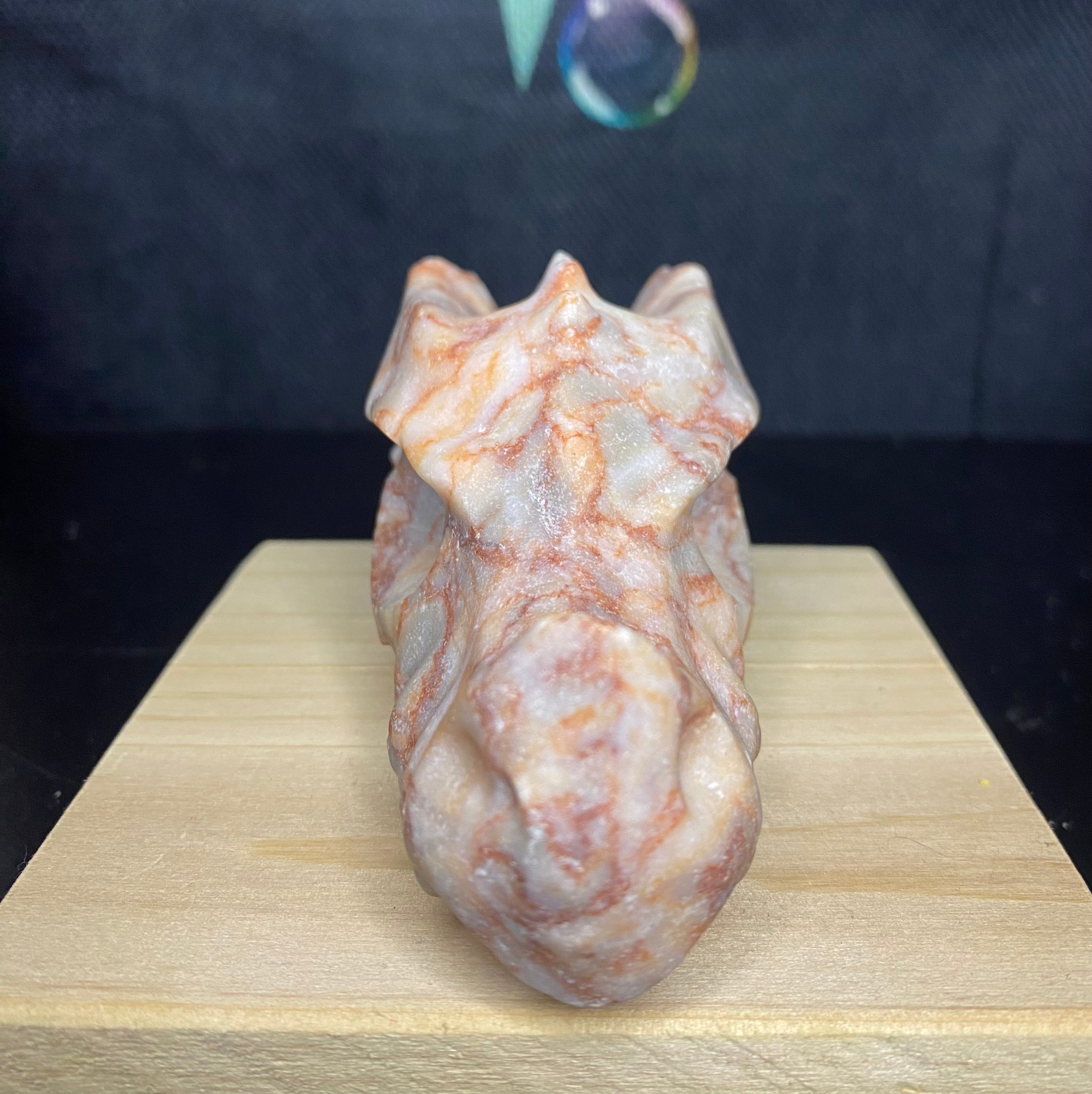 Red Vein Jasper Dragon Skull