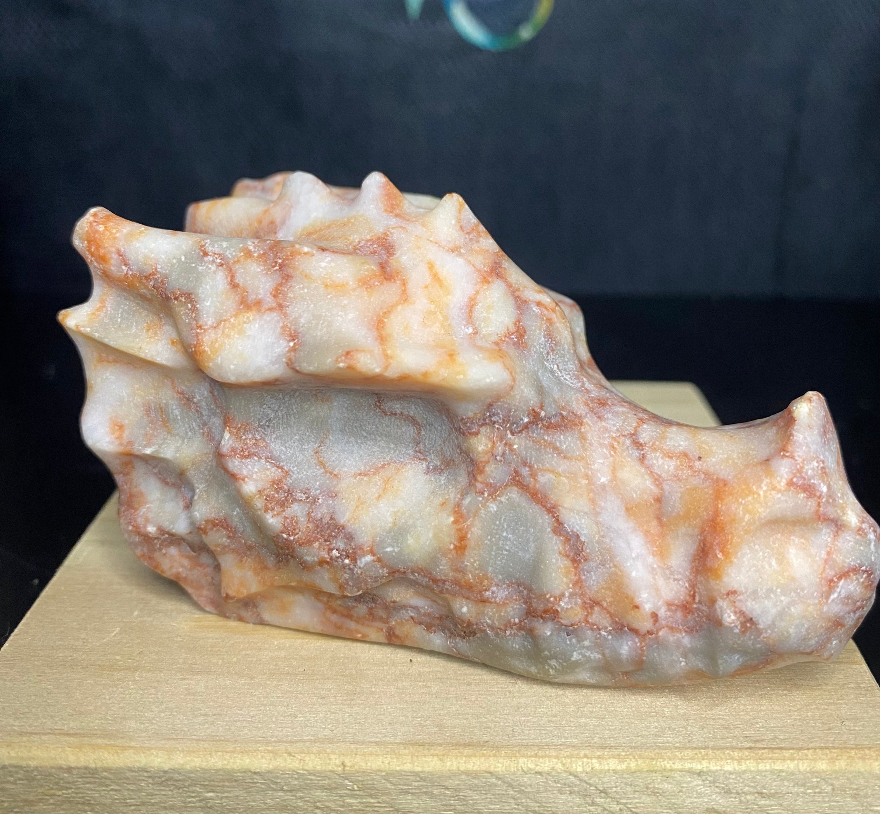 Red Vein Jasper Dragon Skull