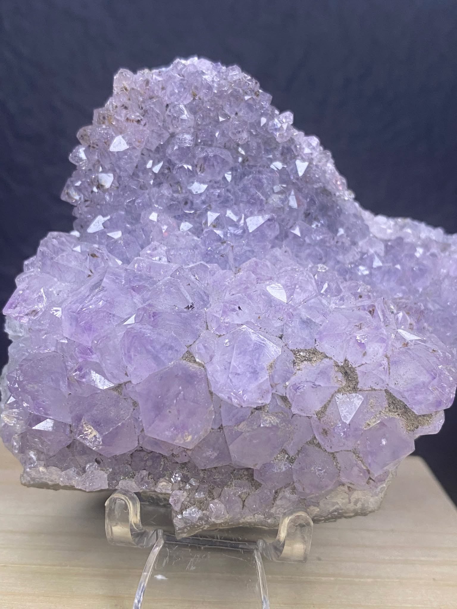 Raw Amethyst On Chalcedony