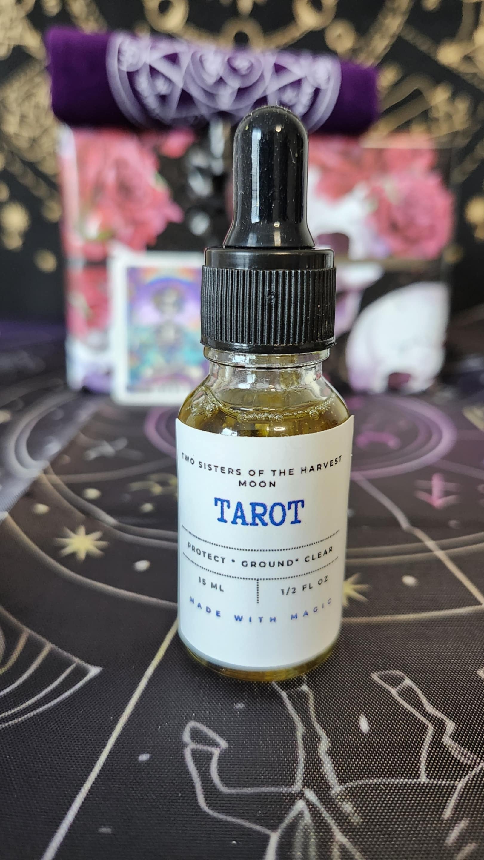 Mystery Tarot Deck Bundle - Intuitively Chosen Tarot Deck - Witchcrafted Tarot Oil& Magical Tools for readings.