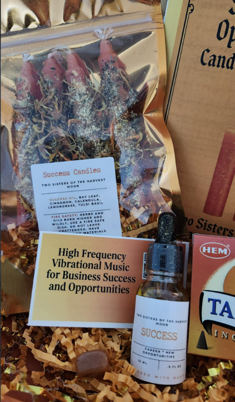 Success Candle Magick Ritual - Attract Job Opportunities & New Business Success - Spell Candles and Ritual Oil Kit