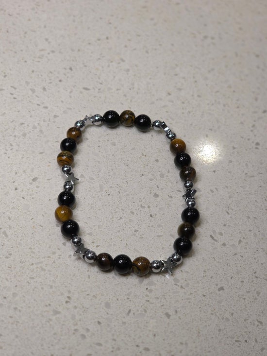 Black Obsidian/ Hematite/ Tiger&