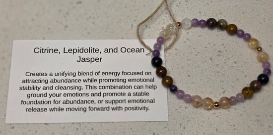 Citrine/ Lepidolite/ Ocean Jasper
