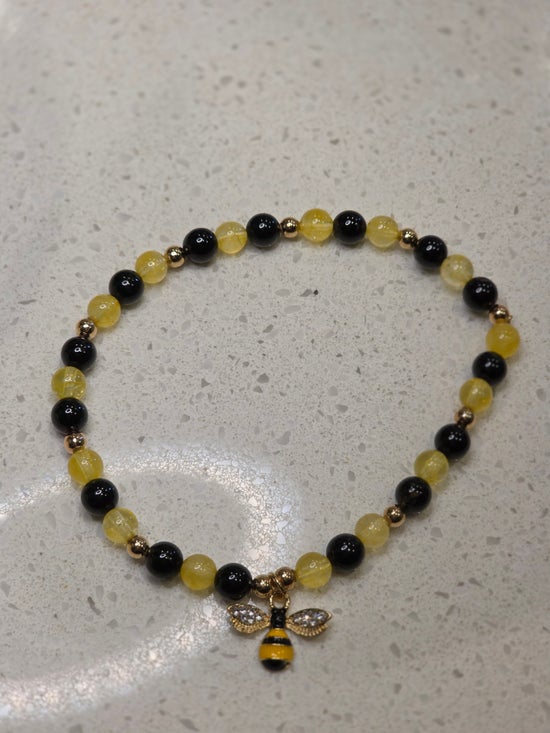 Black Tourmaline/ Citrine/ Bee