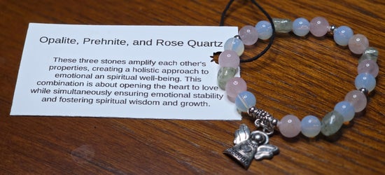 Opalite/ Prehnite/ Rose Quartz