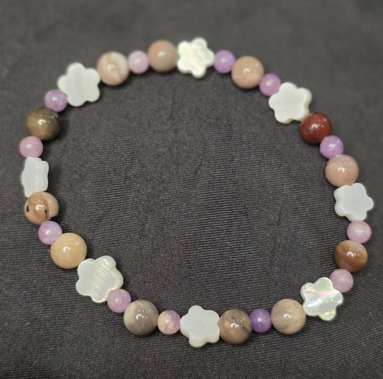 Lepidolite/ Petrified Wood/ Shell