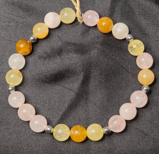 Golden Healer Quartz/ Hematite/ Rose Quartz