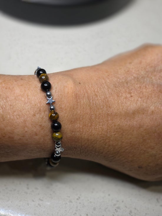 Black Obsidian/ Hematite/ Tiger&