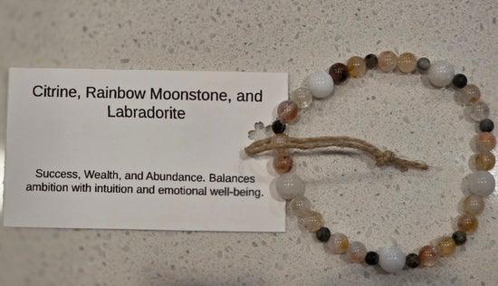 Citrine/ Labradorite/ Rainbow Moonstone