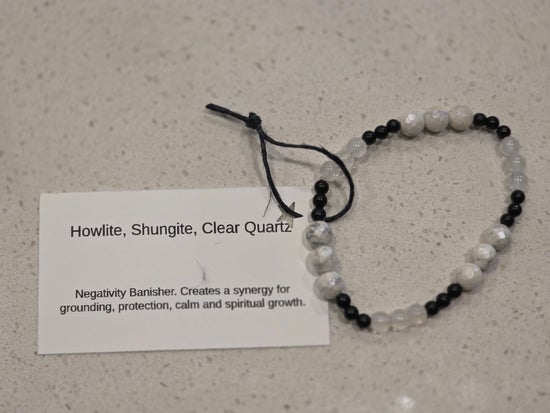 Clear Quartz/ Howlite/ Shungite