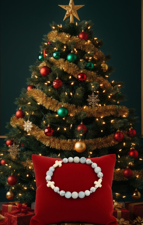 Aquamarine/ Howlite/ Kiwi Jasper