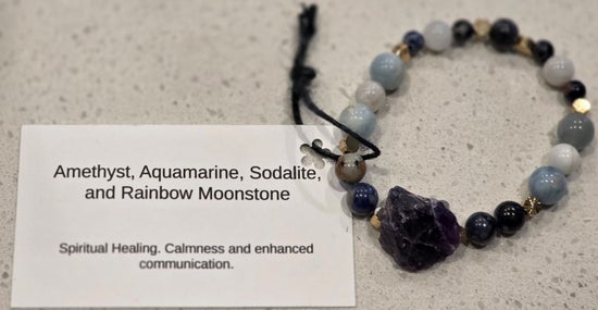 Amethyst/ Aquamarine/ Rainbow Moonstone/ Sodalite