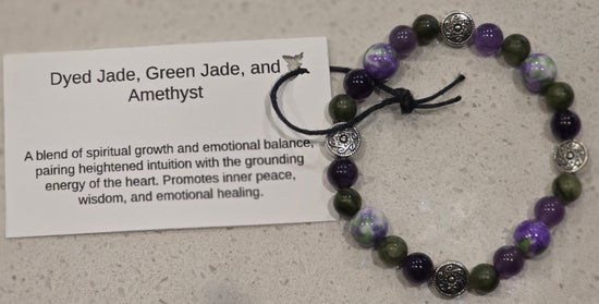 Amethyst/ Dyed Jade (Purple/Green)/ Green Jade