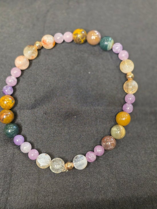 Citrine/ Lepidolite/ Ocean Jasper