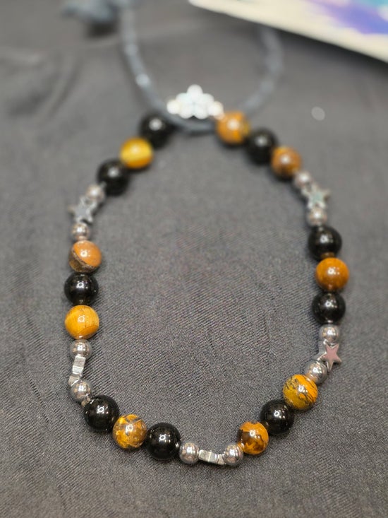 Black Obsidian/ Hematite/ Tiger&