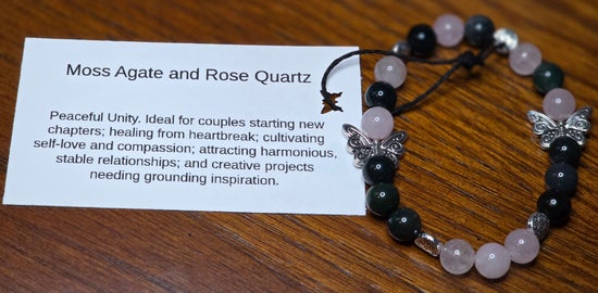 Moss Agate/ Rose Quartz