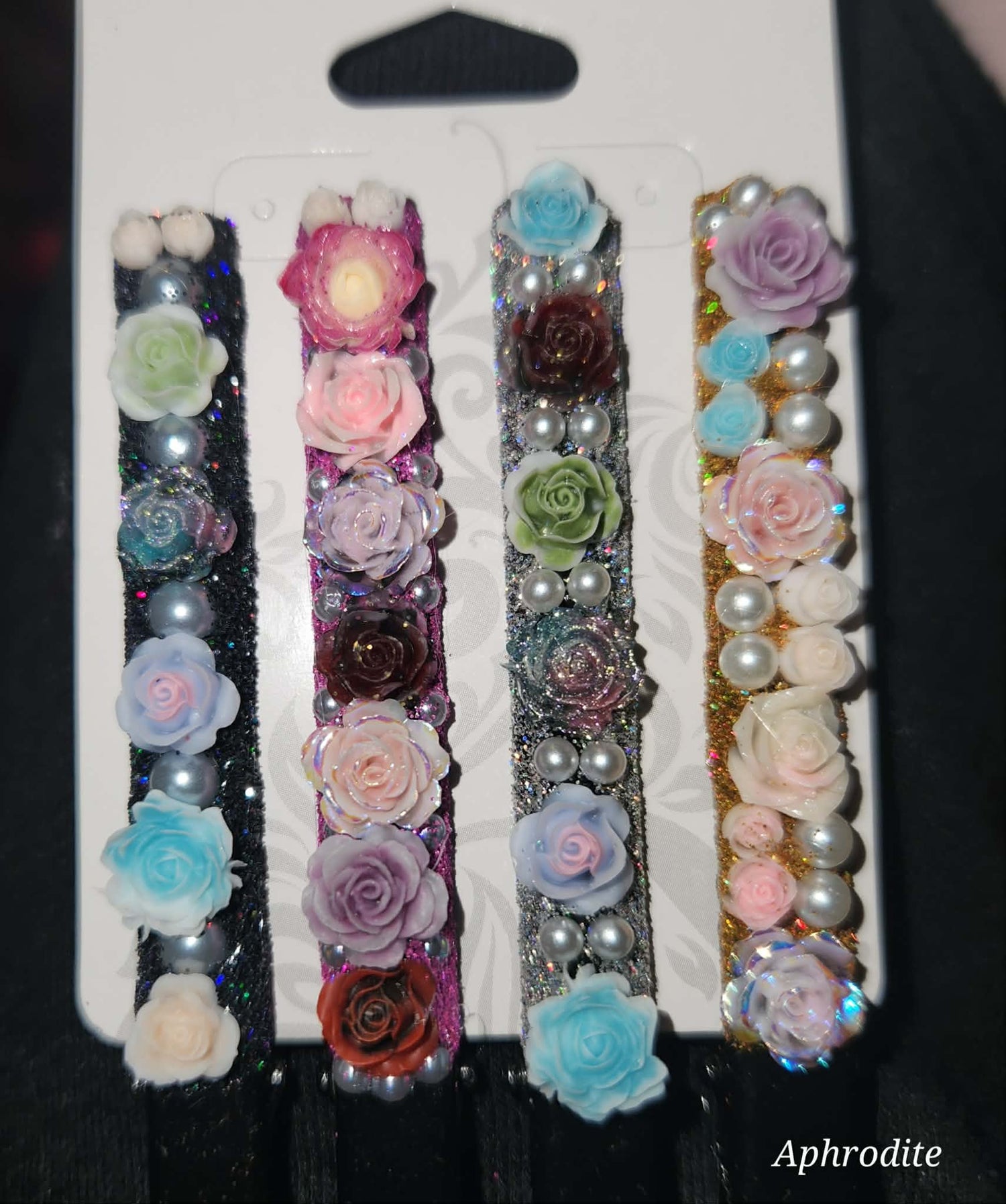 floral hair clips