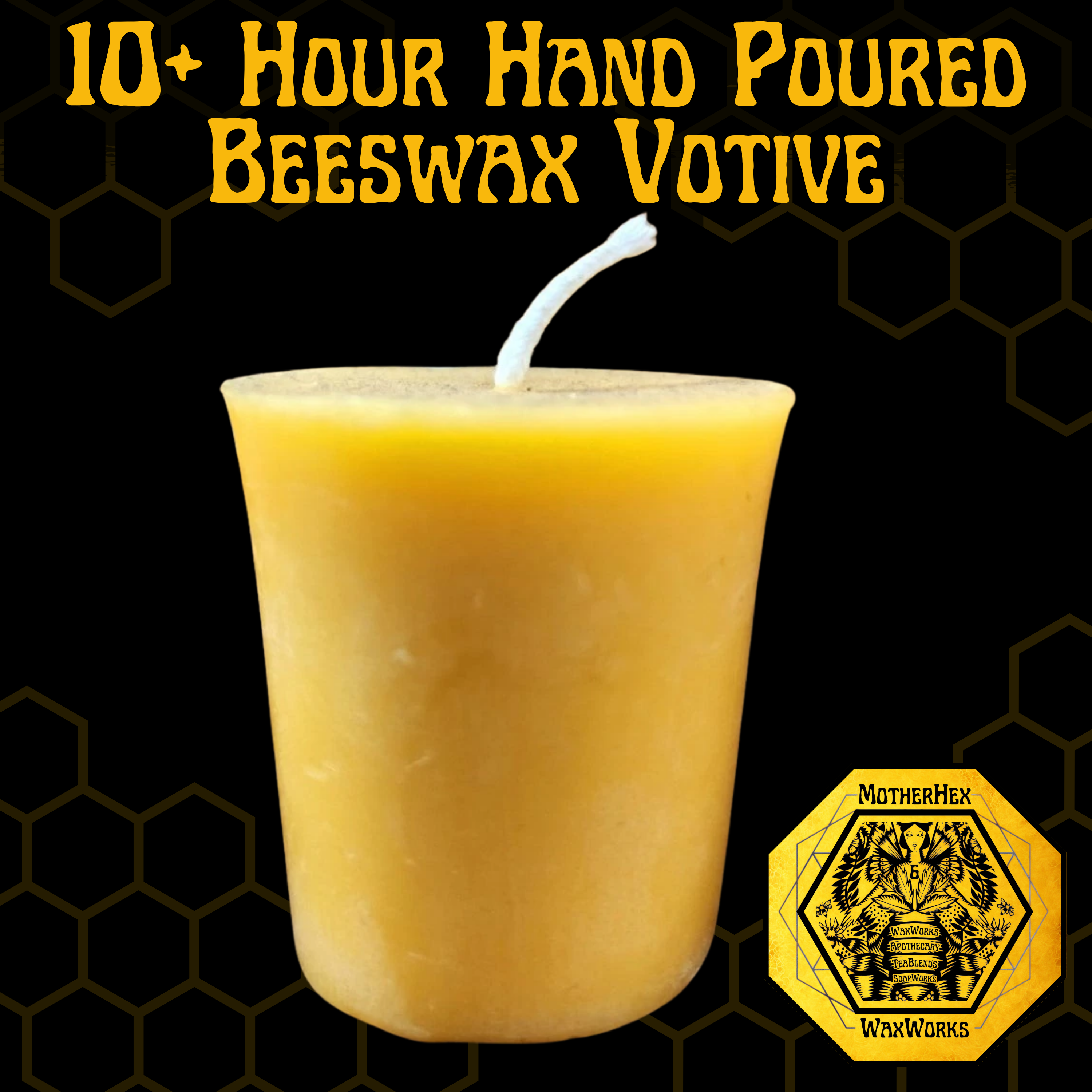 Hand Poured Beeswax Votive Candle
