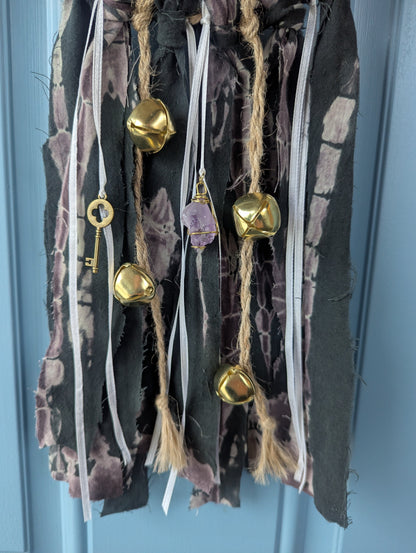 Maple Branch Hearth Keeper Witch Bells with Amethyst