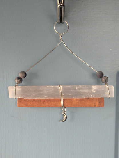 Labradorite with moon charm