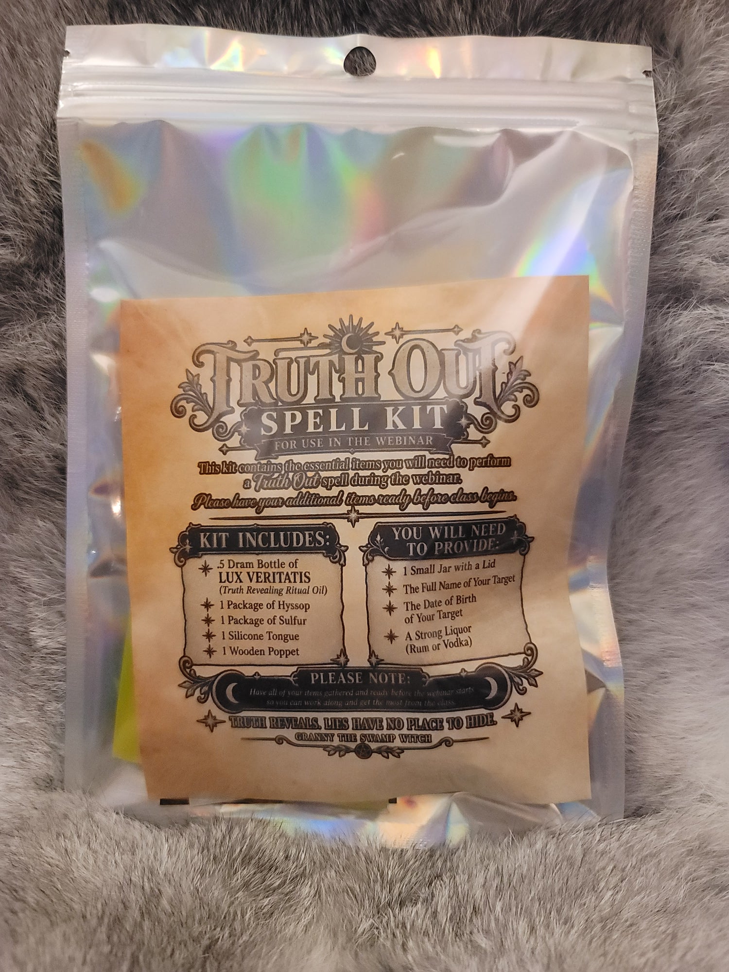 Webinar Truth Out Spell Kit