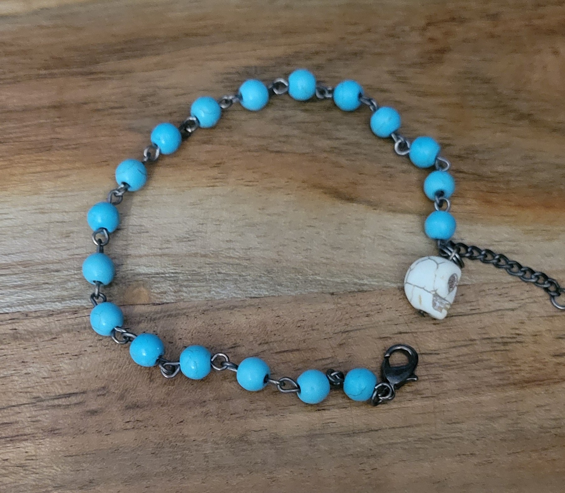 Turquoise Skull Bracelet