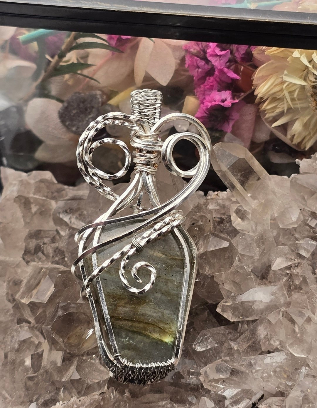 Labradorite Coffin Cut Pendant