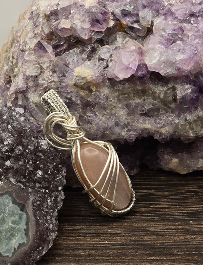 Peach Moonstone Pendant