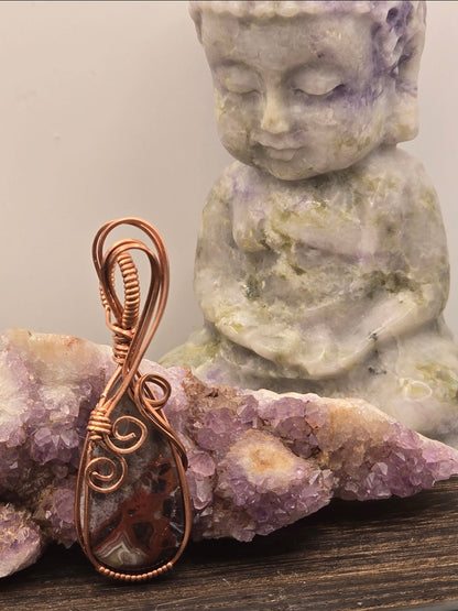 Crazy Lace Agate Pendant