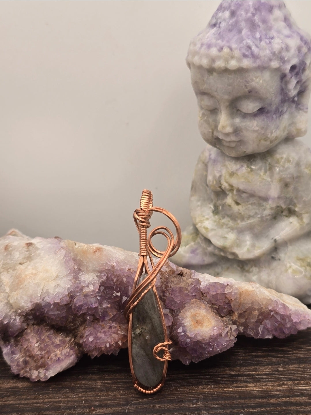 Labradorite Pendant- Subtle Orange Flash