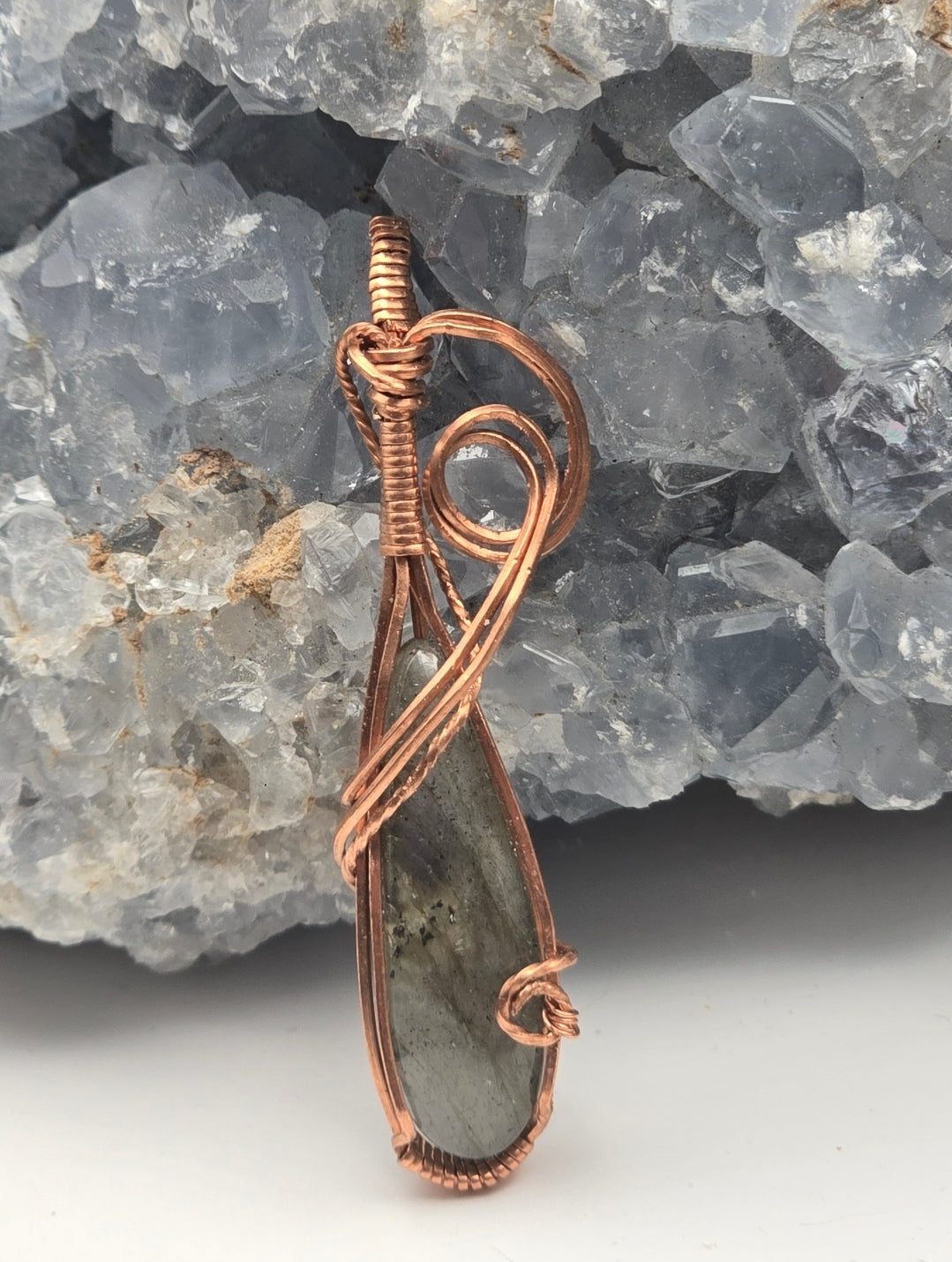 Labradorite Pendant- Subtle Orange Flash