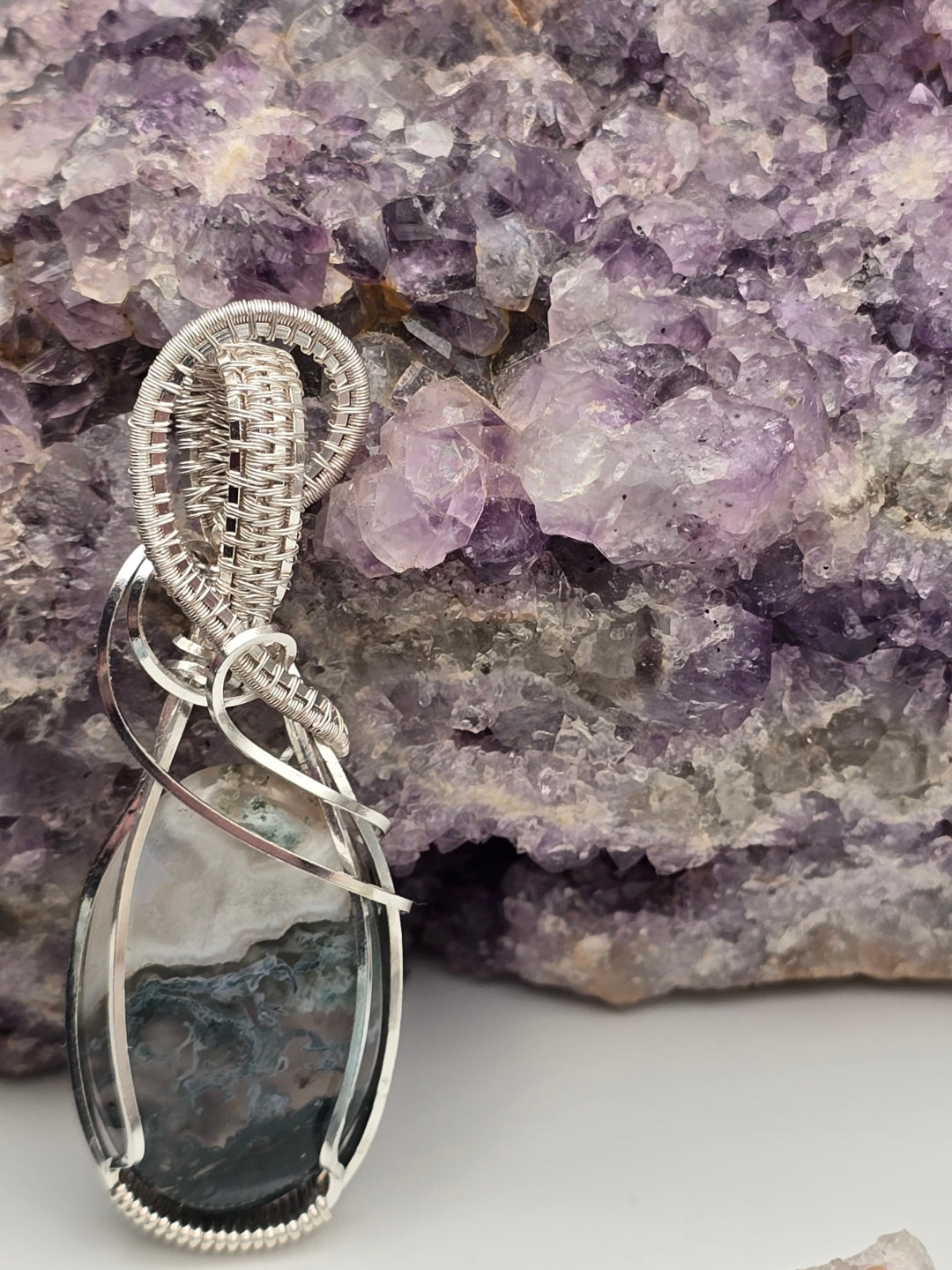 Enchanted Grove Moss Agate Pendant