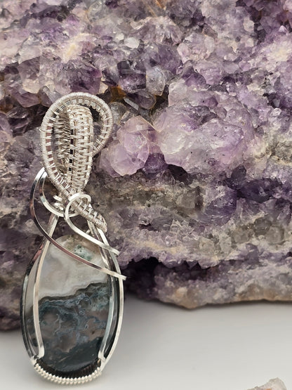 Enchanted Grove Moss Agate Pendant