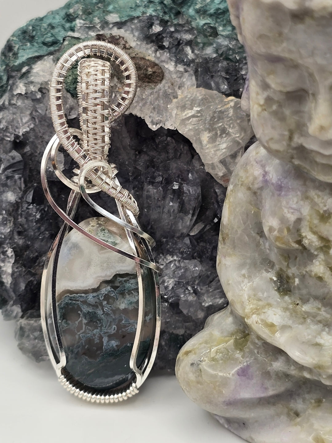 Enchanted Grove Moss Agate Pendant