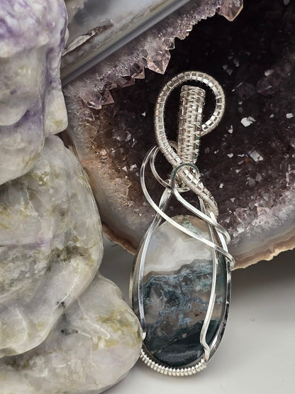 Enchanted Grove Moss Agate Pendant