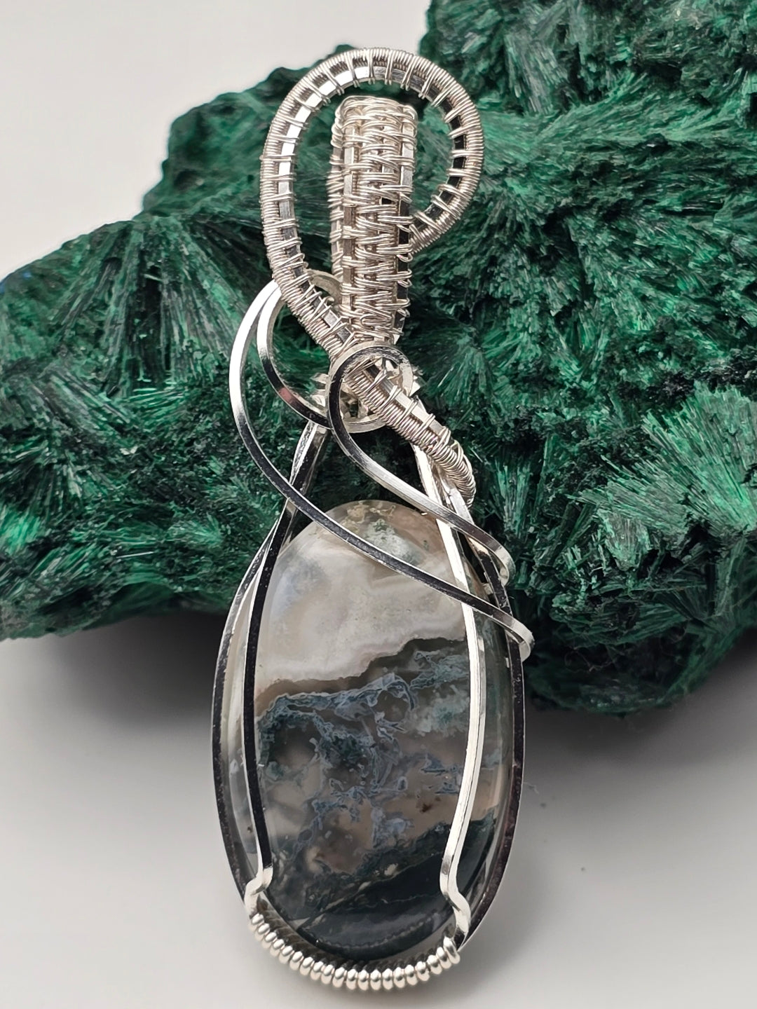 Enchanted Grove Moss Agate Pendant