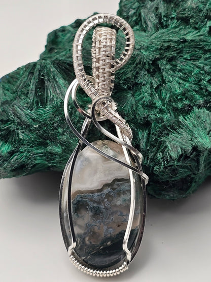 Enchanted Grove Moss Agate Pendant