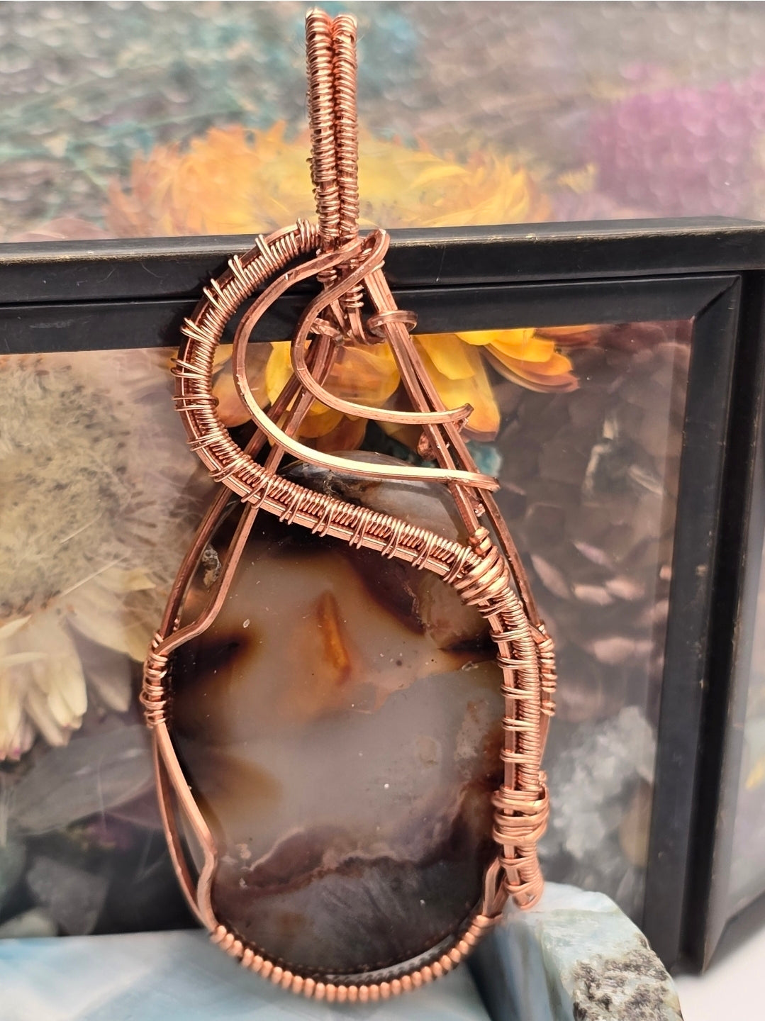 Montana Moss Agate Hearthstone Pendant