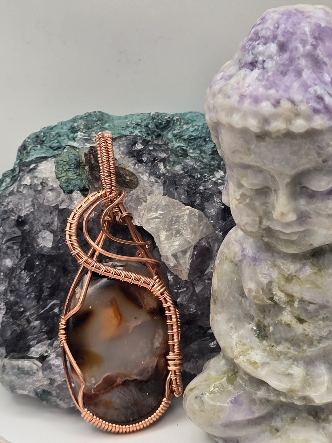 Montana Moss Agate Hearthstone Pendant