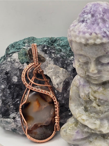 Montana Moss Agate Hearthstone Pendant