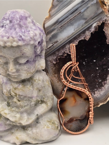 Montana Moss Agate Hearthstone Pendant
