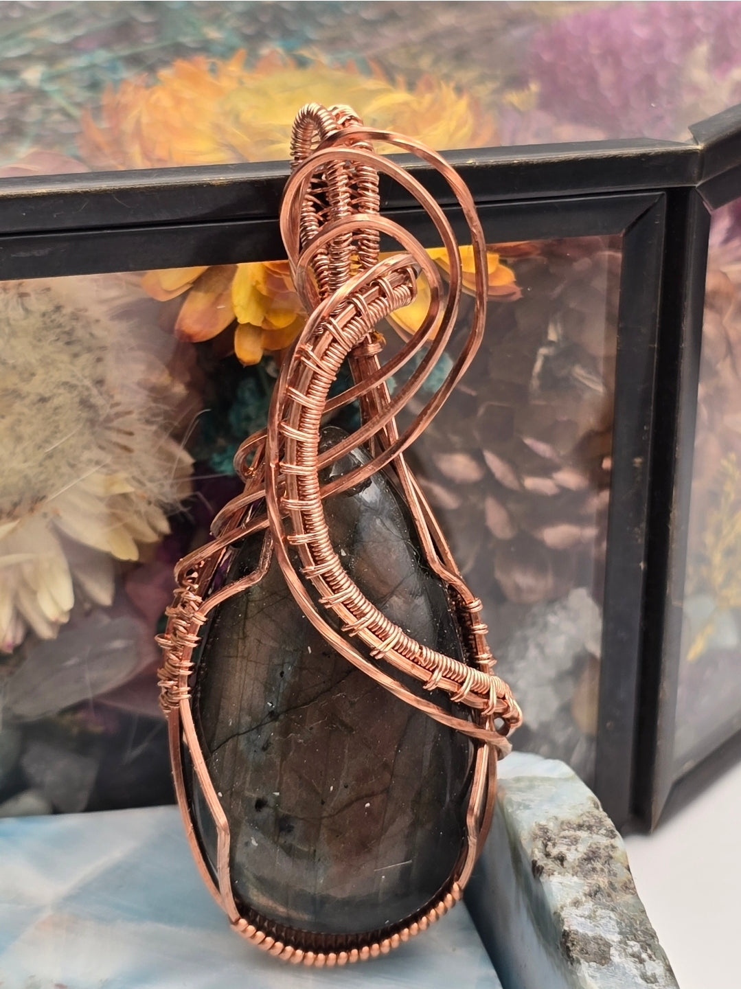 Labradorite Moonflare Teardrop Pendant